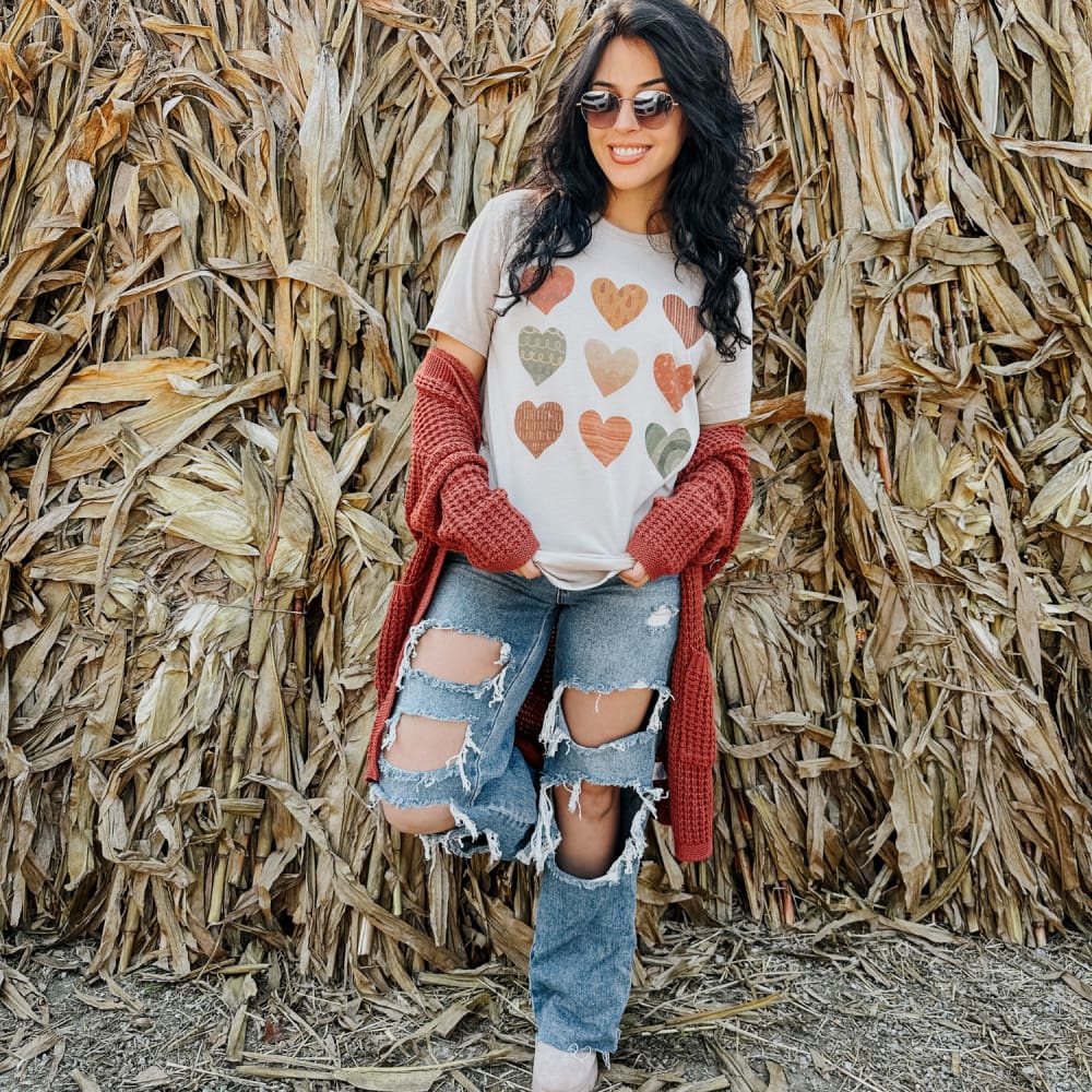 Fall Hearts Tee - Mommy Apparel