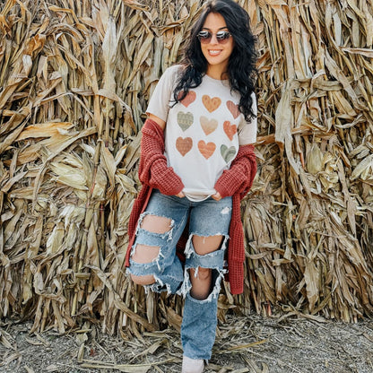 Fall Hearts Tee - Mommy Apparel
