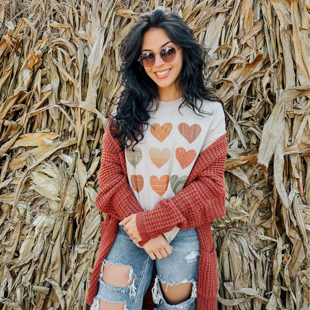 Fall Hearts Tee - Mommy Apparel