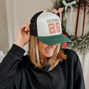 December 25 Trucker Hat - Cream Green