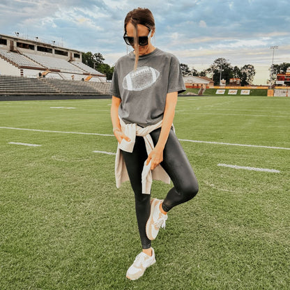 Distressed Football Boxy Tee - NEW