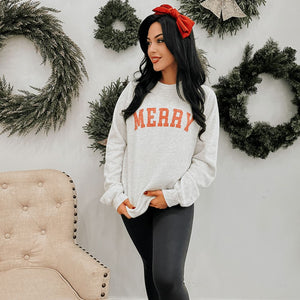 Distressed Merry Sweatshirt