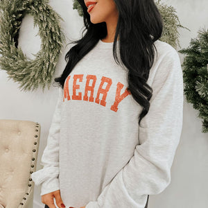 Distressed Merry Sweatshirt