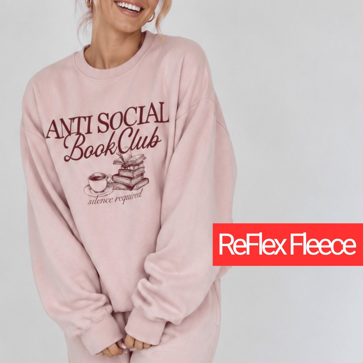 Anti-Social Book Club ReFlex Fleece Sweatshirt