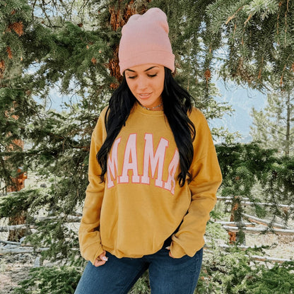 Fall Mama Sweatshirt - Mustard