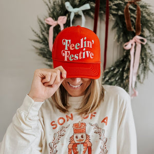 Feelin’ Festive Trucker Hat - Red