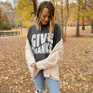 Give Thanks Tee - Pepper - Mommy Apparel