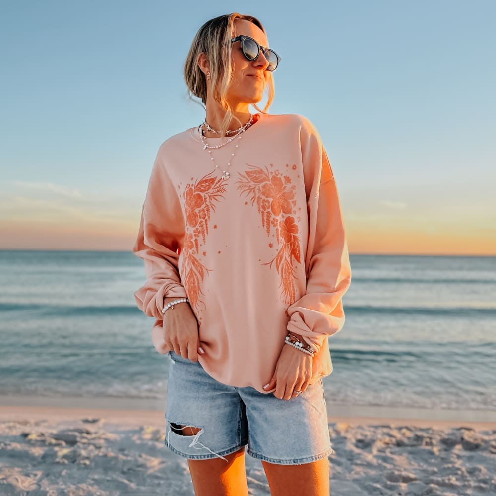 Hibiscus Glow Sweatshirt