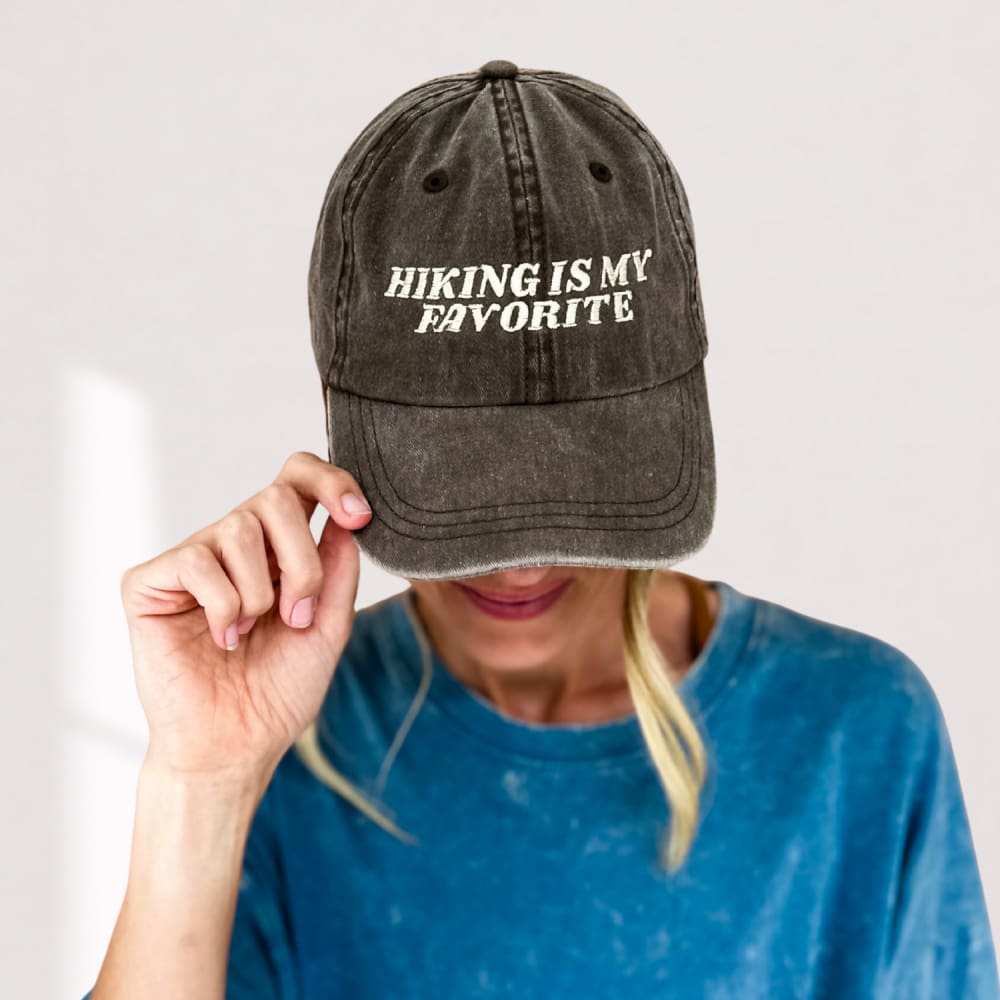Hiking Is My Favorite Hat Brown