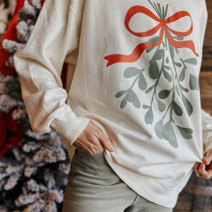 Holly Bow Crewneck