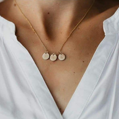 Initial Disc Necklace