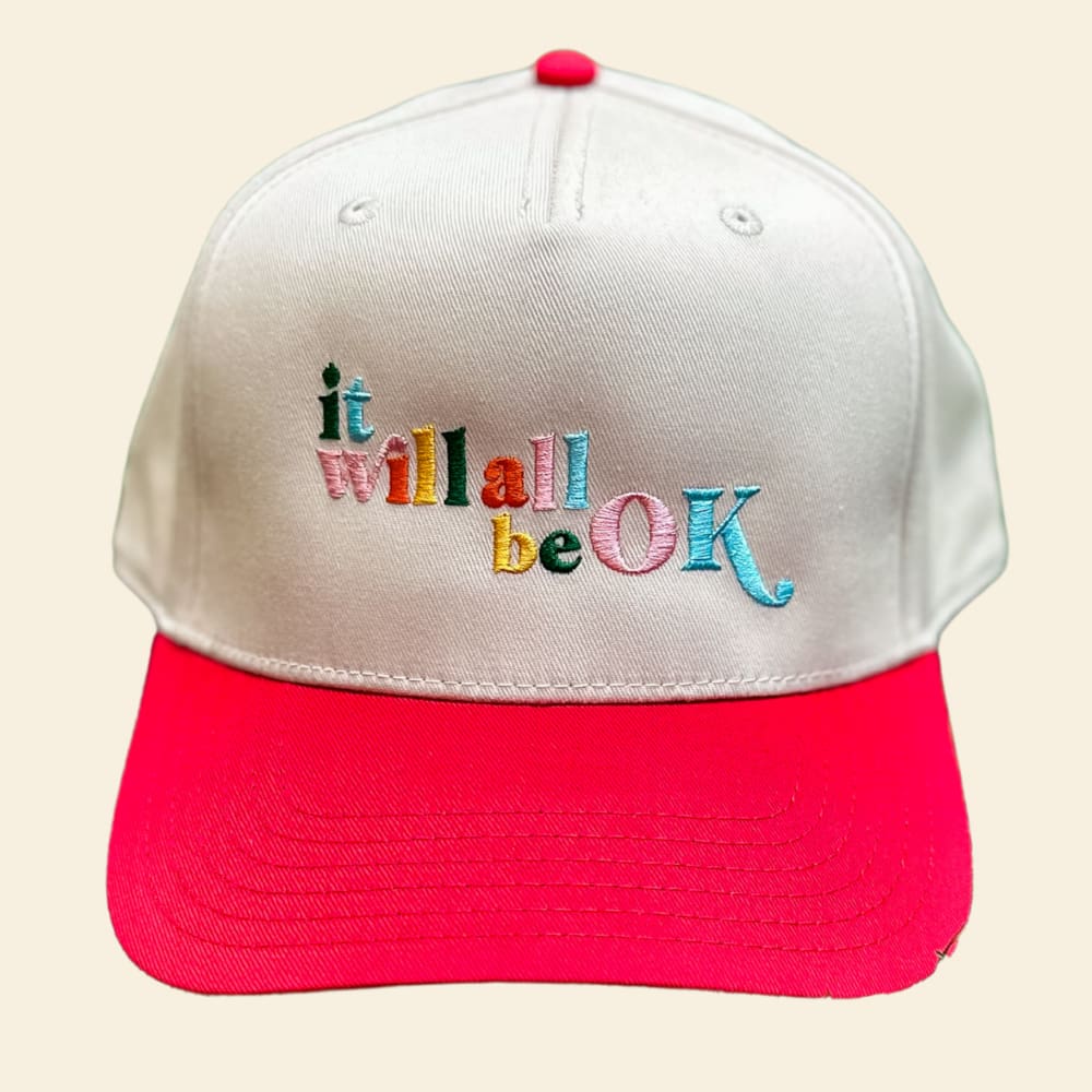It Will All Be Ok Hat - Natural Red