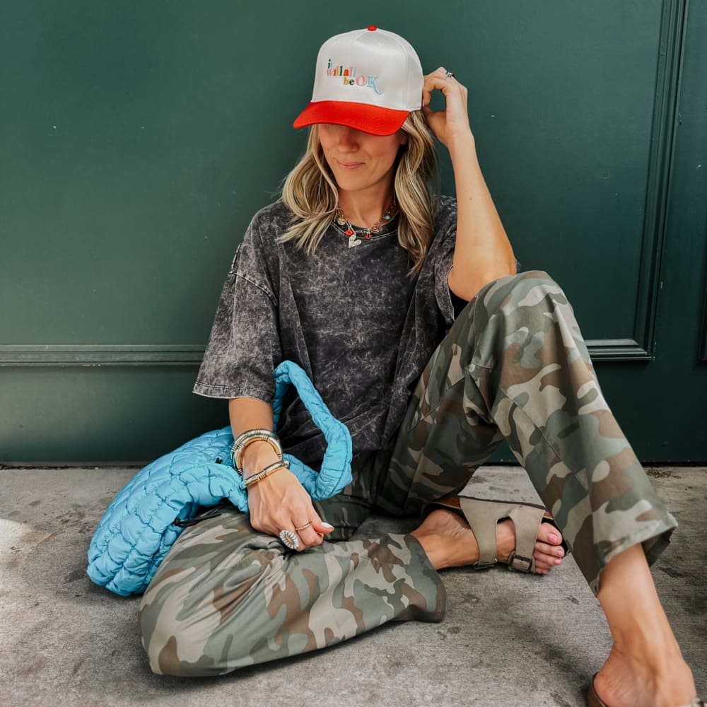 It Will All Be Ok Hat - Natural Red