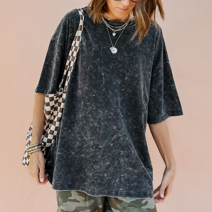 Lainey Oversized Tee Washed Black