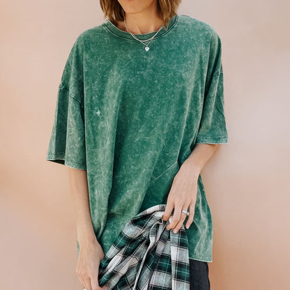 Lainey Oversized Tee Washed Forest