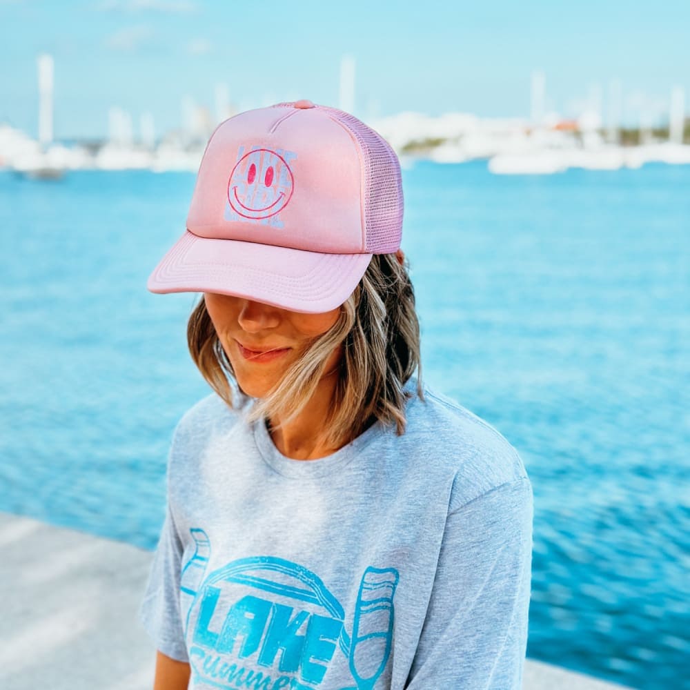 Lake Girl Mesh Trucker Hat - Dusty Rose