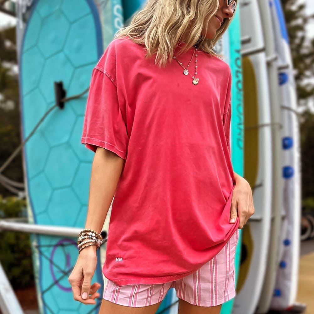 Limited Run Oversized Tee - Cardinal