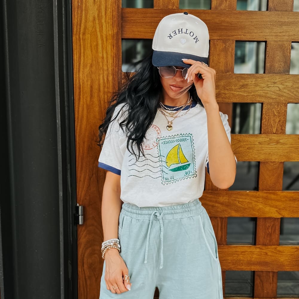 Love From St. Tropez Ringer Tee - Mommy Apparel