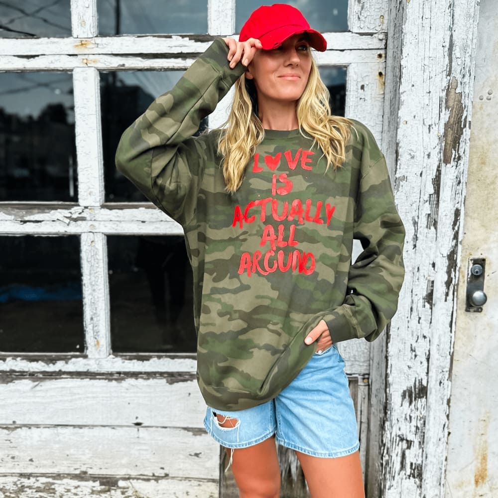 Love Is Around - Camo Sweatshirt