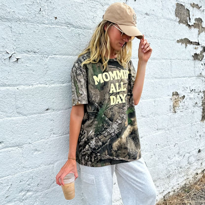 Mommin’ All Day - Camo Tee