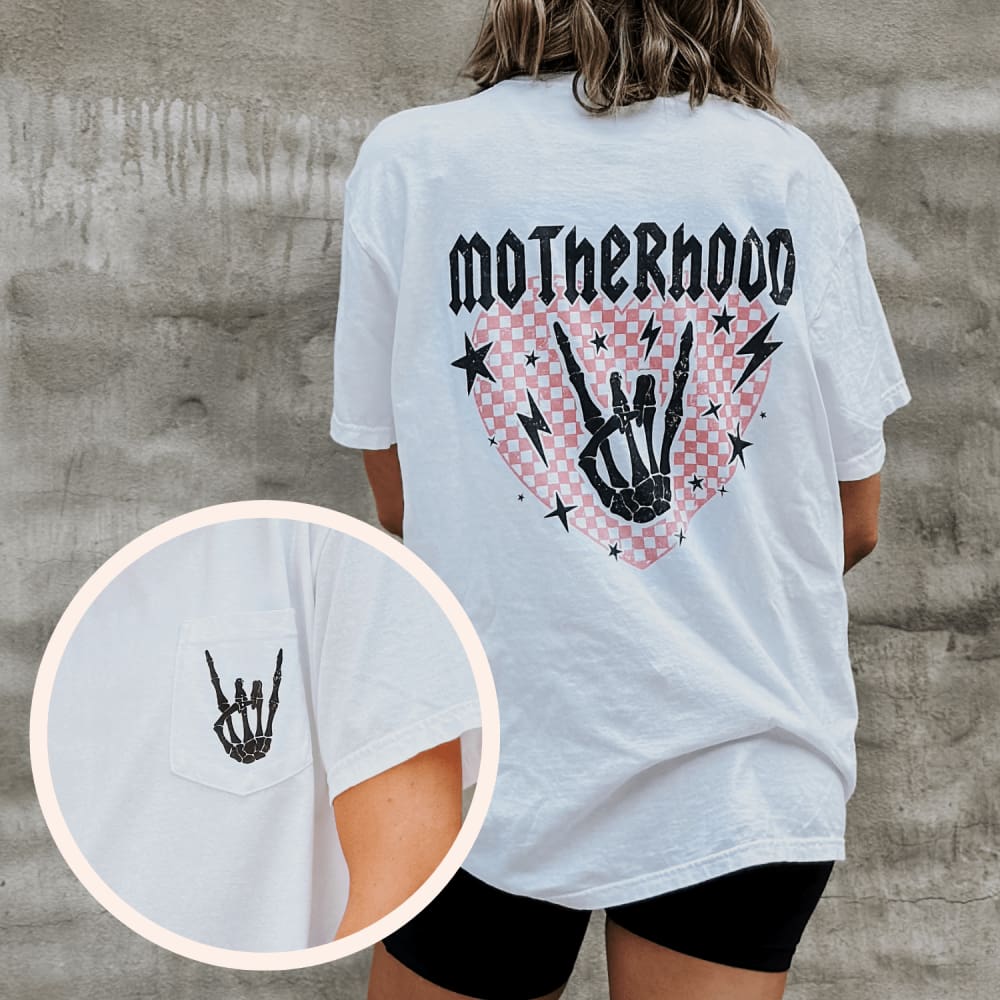 Motherhood Skeleton Pocket Tee - NEW