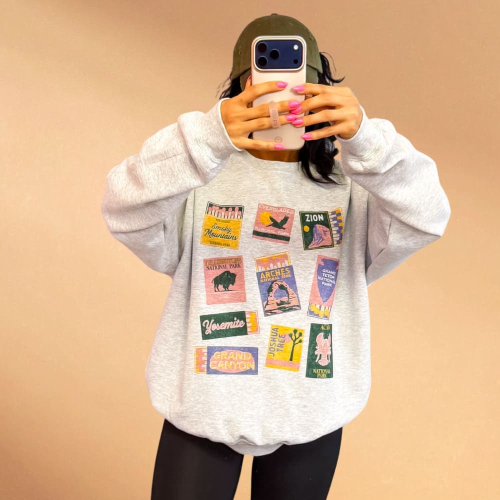 トップス theater vintagepullover hinano todayful National Park Souvenir Sweatshirt – Mountain Moverz