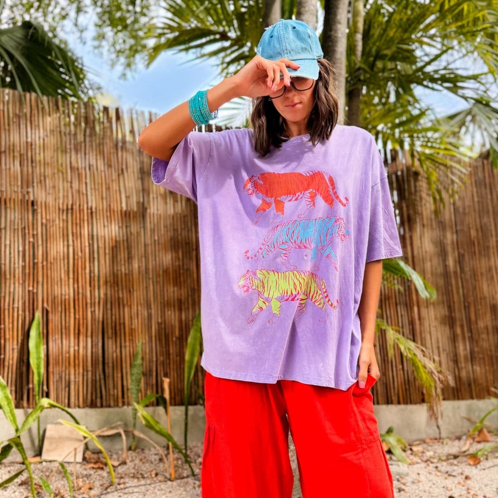 Neon Tigers Oversized Tee