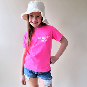 Oh Happy Days - Neon Pink - Kids - Apparel