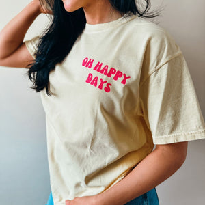 Oh Happy Days Tee - Butter Yellow - NEW