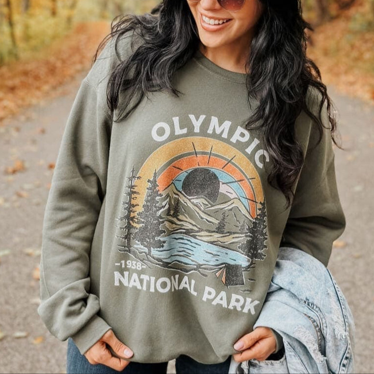 Olympic National Park Sweatshirt - Mountain Moverz Olympic National Park Sweatshirt - Mountain Moverz