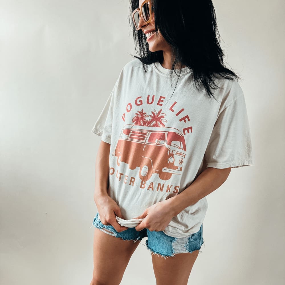 Outer Banks Pogue Life Tee - Chambray - NEW