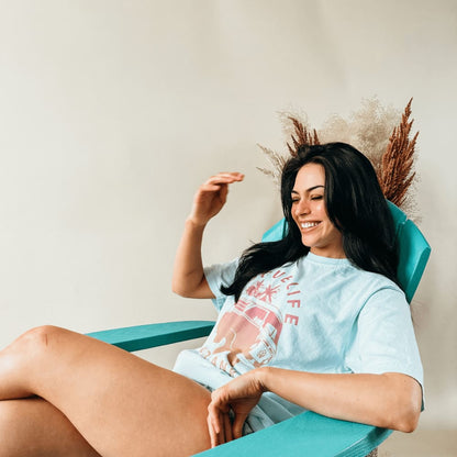 Outer Banks Pogue Life Tee - Chambray - NEW