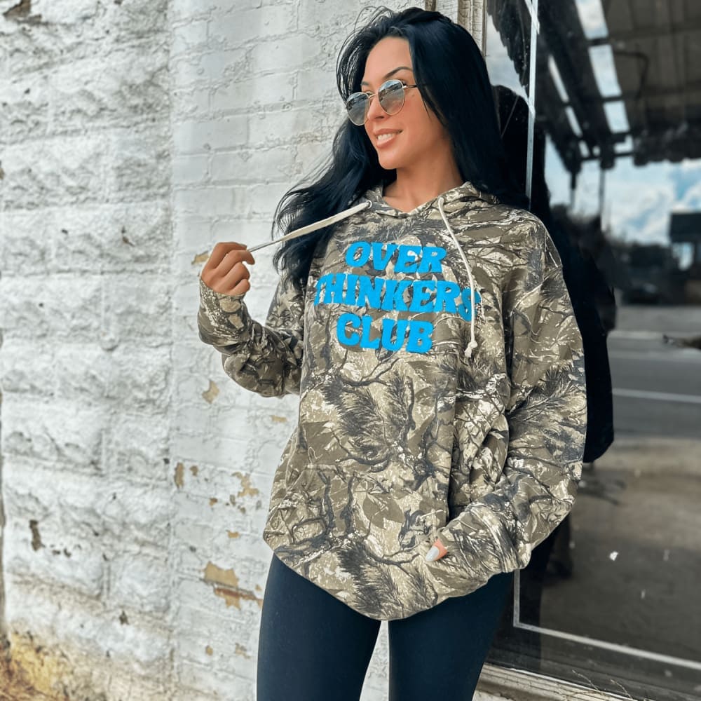 Over Thinkers Club - Camo Hoodie