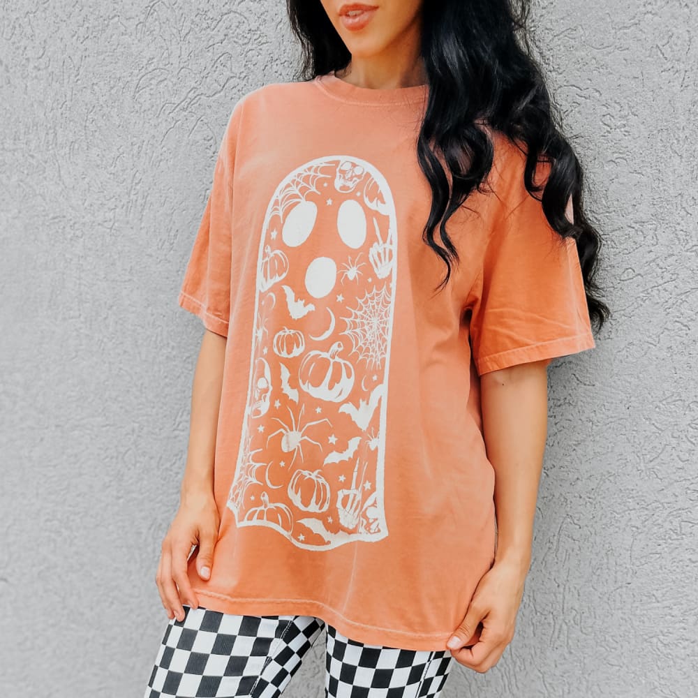 **PHOTOS**Stay Spooky Ghost - Terracotta Tee