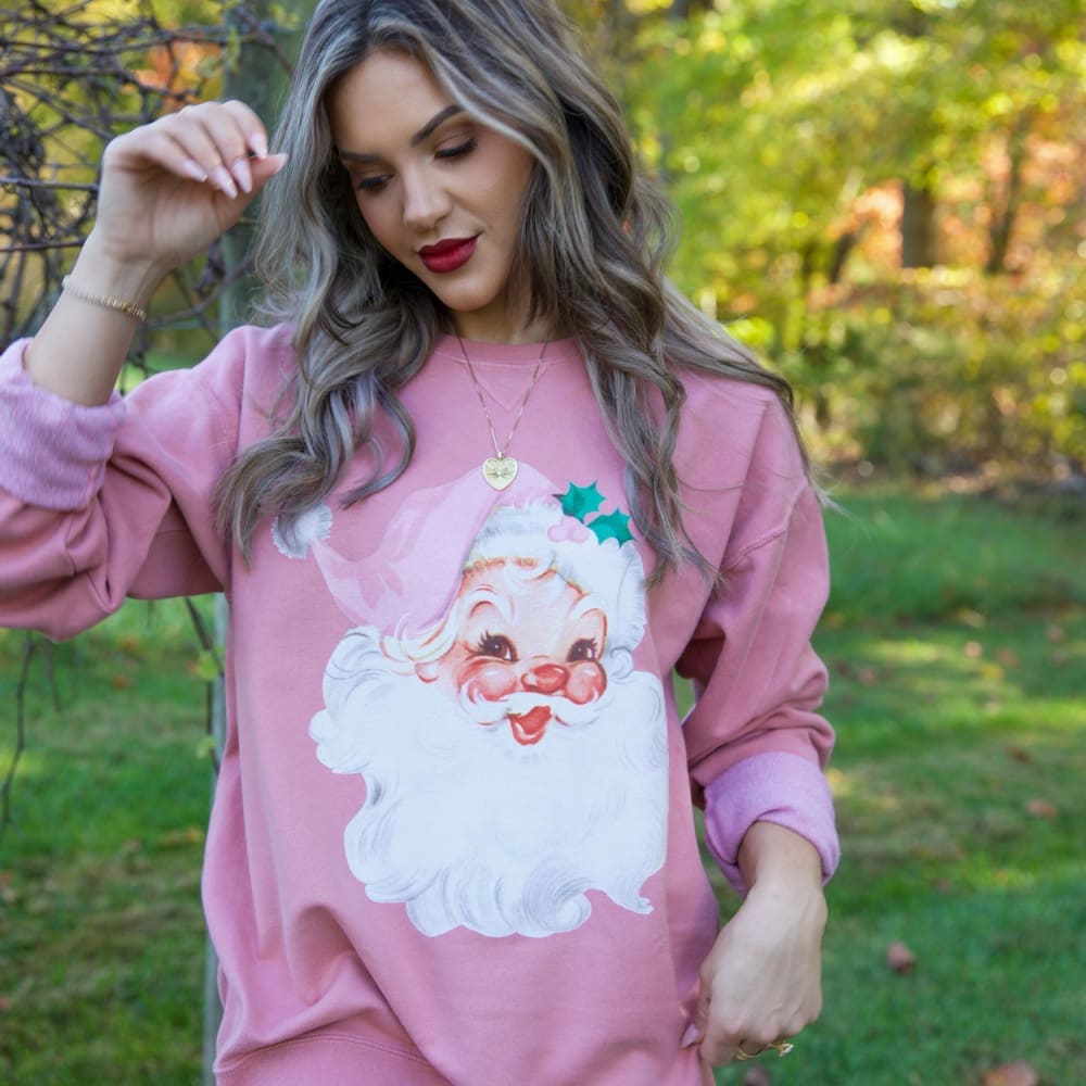 Pink Santa Crewneck