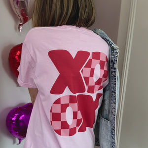 Checkerboard XOXO Tee