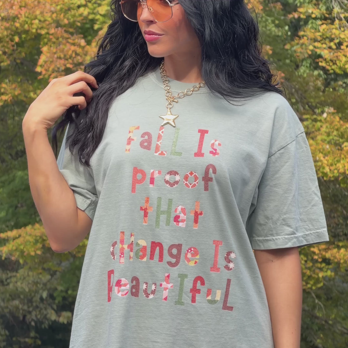 woman wearing change is beautiful