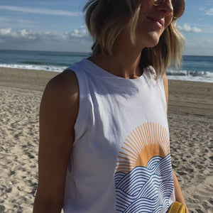 Retro Sunny Waves Tank