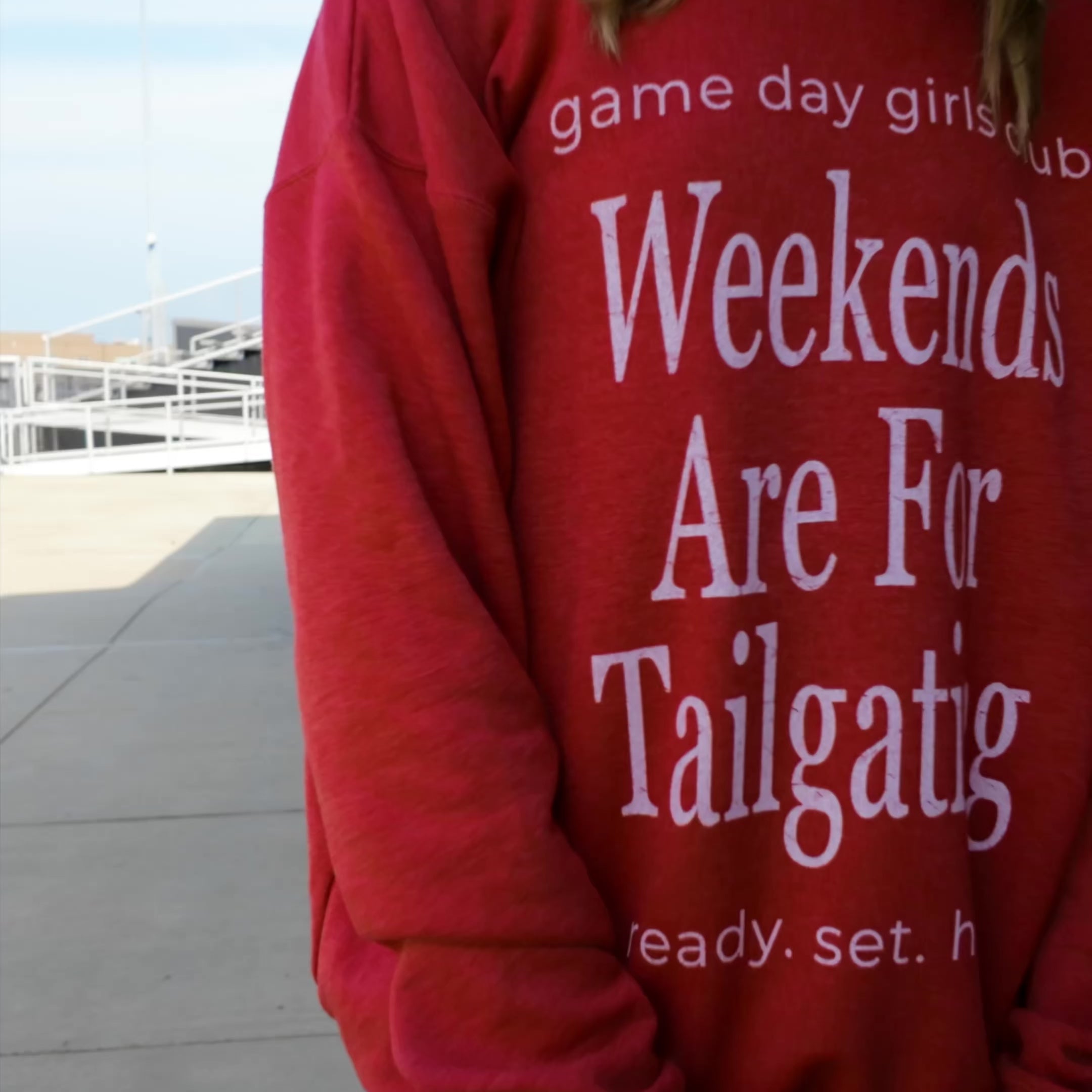 Weekend Tailgating Sweatshirt - Red
