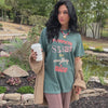 woman wearing pumpkin spice
