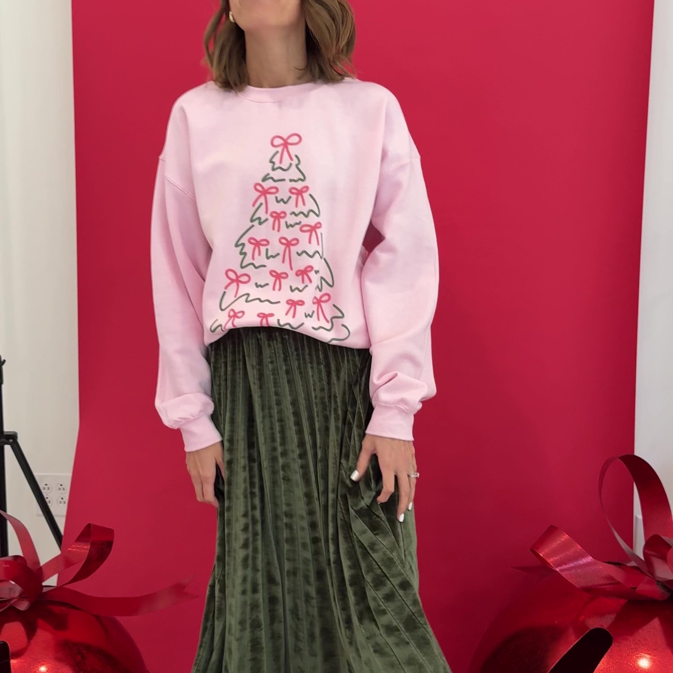 Pretty Little Bow Tree Sweatshirt