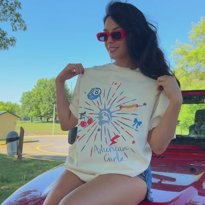 model wearing American Girlz Tee