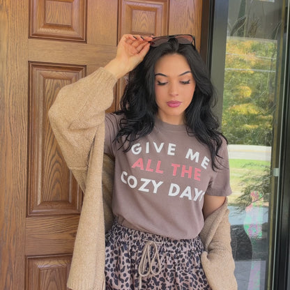 woman wearing cozy days