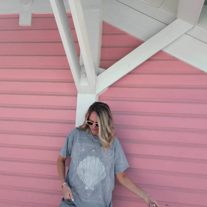 Seaside Seashell Mineral Wash Tee