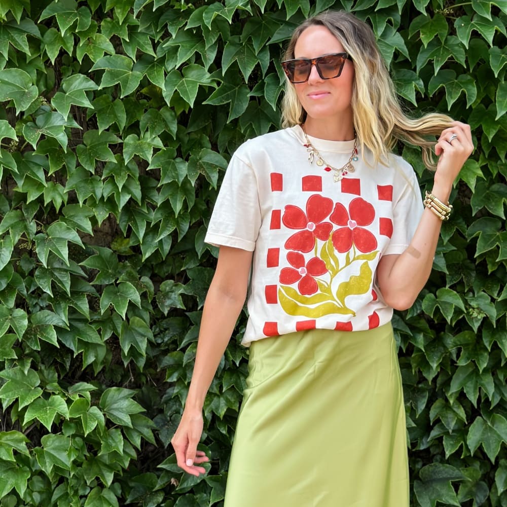 Red Bloom Babe Tee