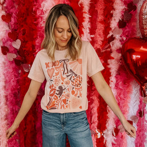 Retro Valentine’s Collage Tee - Mommy Apparel