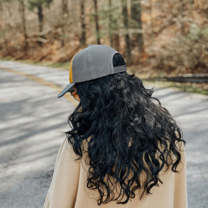 Route 66 Trucker Hat - Mustard Pine