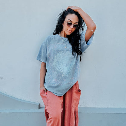 Seaside Seashell Mineral Wash Tee