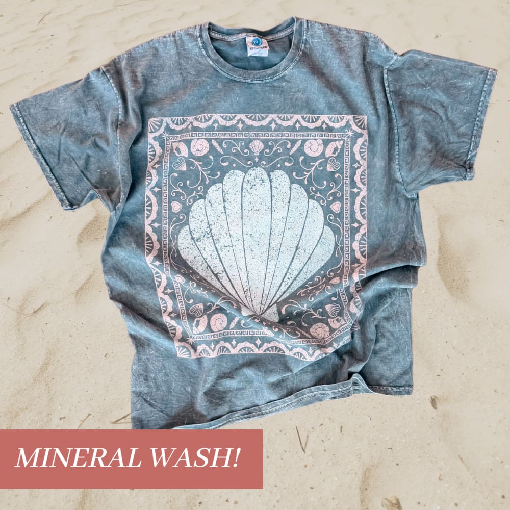 Seaside Seashell Mineral Wash Tee