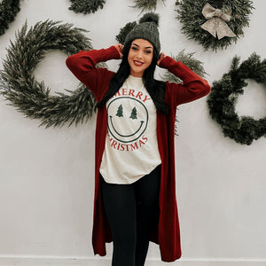 Smiley Christmas Face Tee - Mommy Apparel